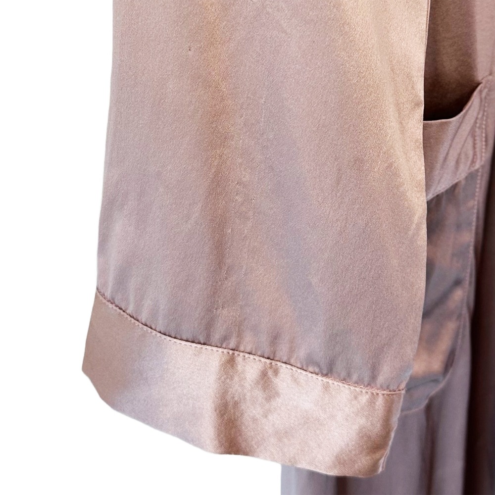 LILYSILK 100% Mulberry Silk Charmeuse Midi Robe • Small • mauve pink • luxury - Picture 5 of 10